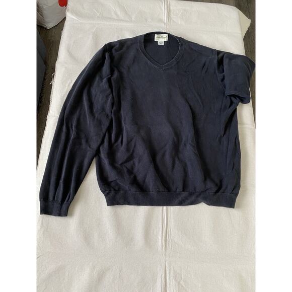 Eddie Bauer Men's Cotton Vintage Pullover Sweater X Large V-Neck - Picture 1 of 4